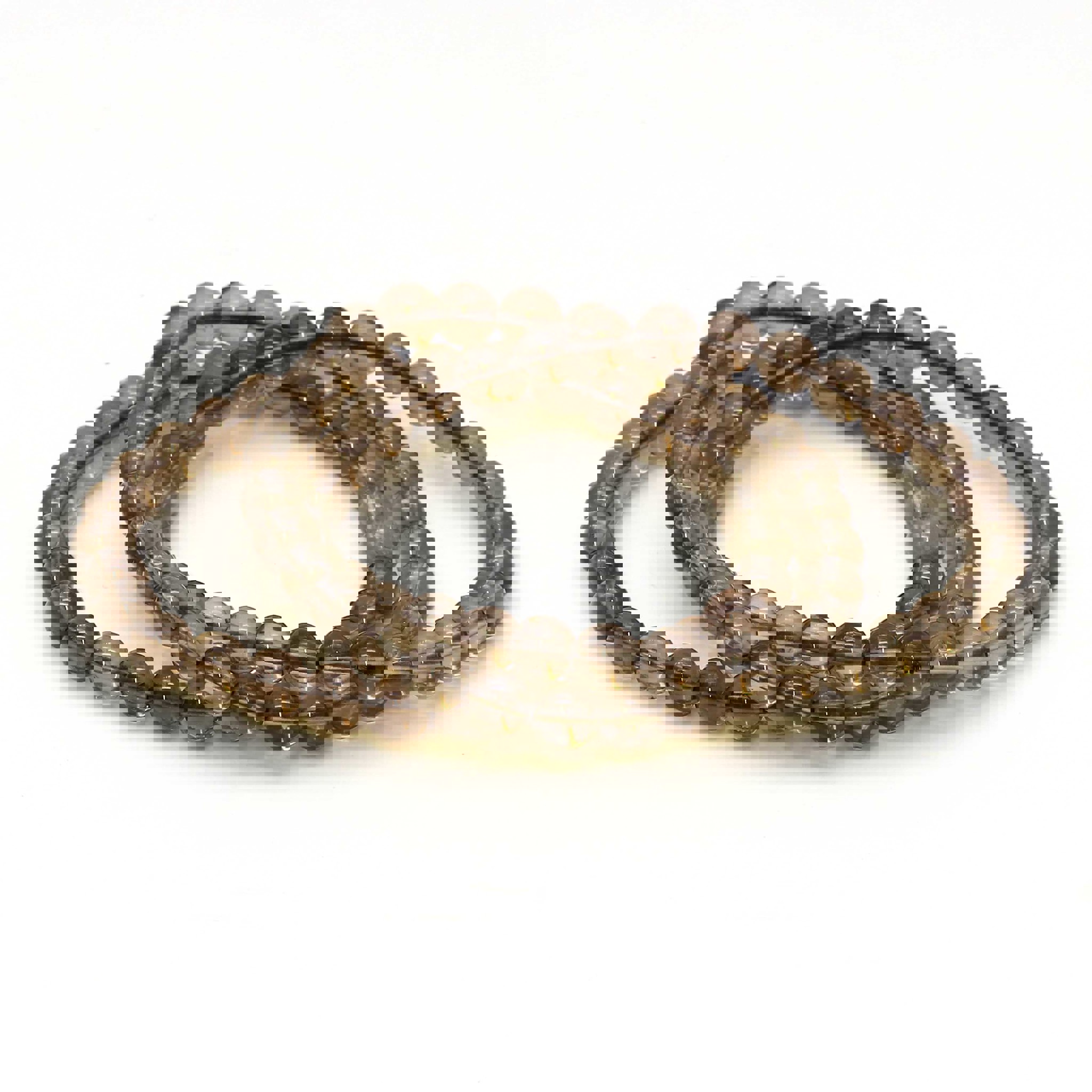 Image de Bracelet de boules de Quartz fume 6mm