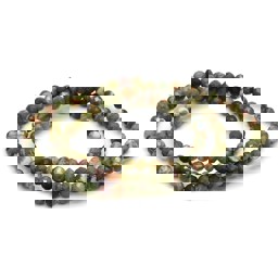 Zeige Details für Rhyolith fac. Kugeln  4mm Armband Bild von Rhyolith fac. Kugeln  4mm Armband