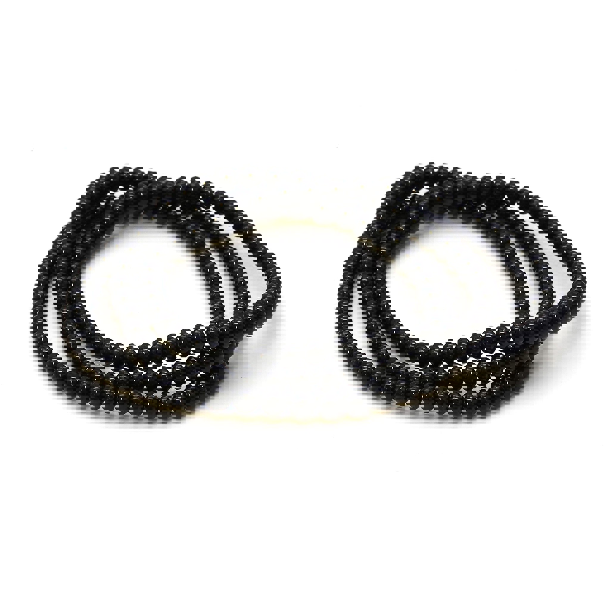 Image de Bracelet de boules de tourmaline (shörl) 4mm