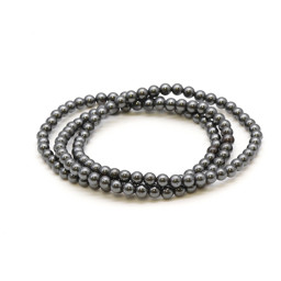 Zeige Details für Hämatit Kugeln Armband (natur) Bild von Hämatit Kugeln Armband (natur)