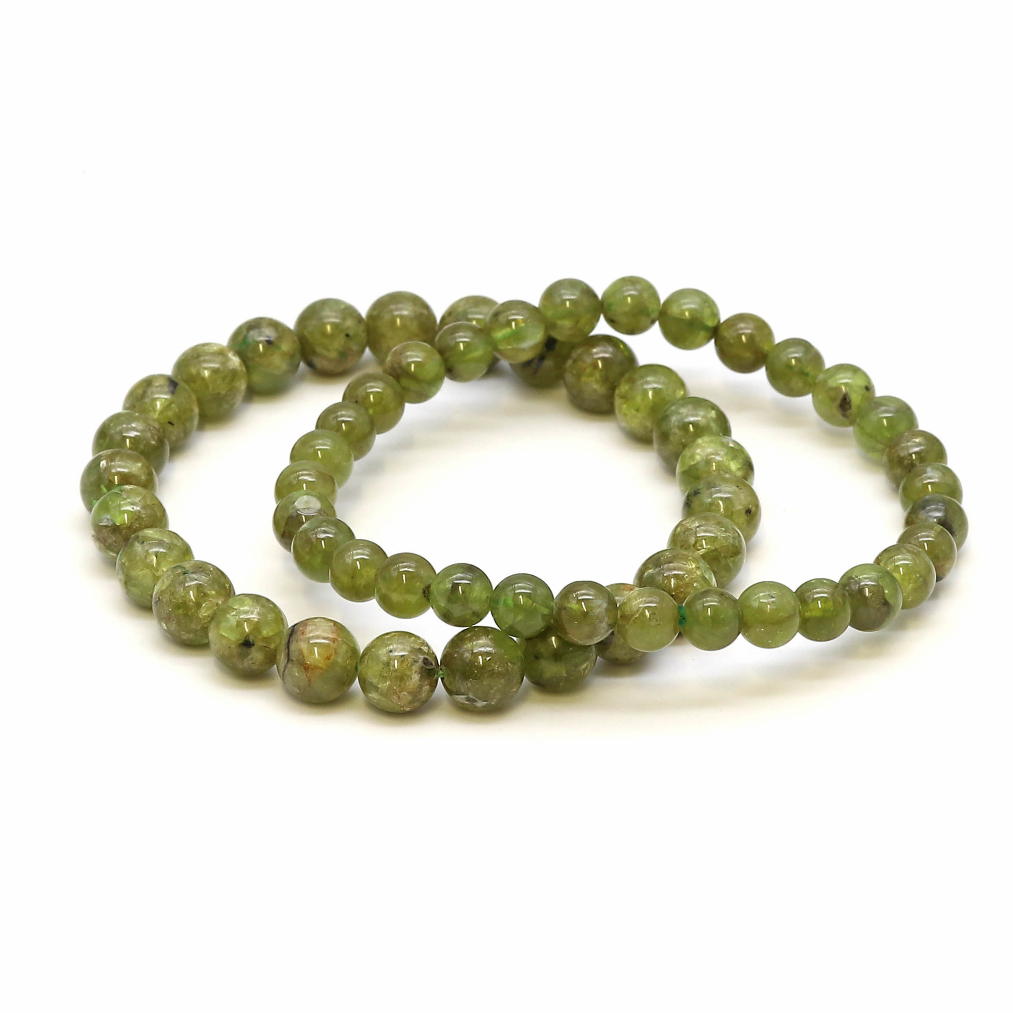 Image de Bracelet de boules de Peridot 5mm