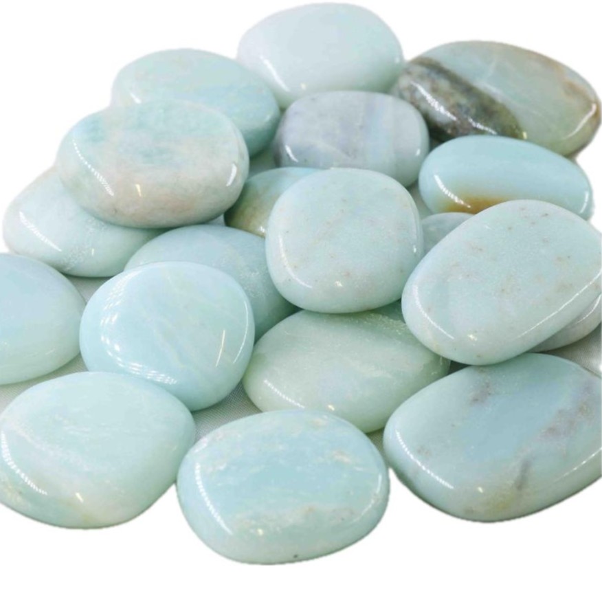 Bild von Amazonit (China) Handschmeichler (VE: 250g)