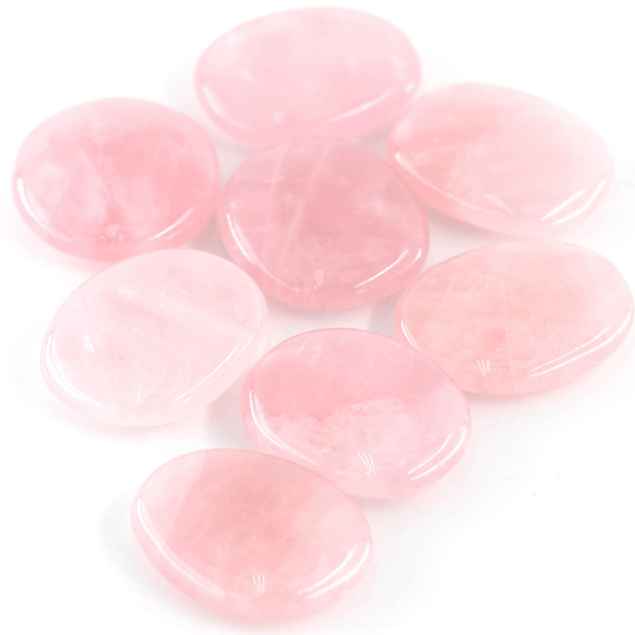 Immagine di Quarzo rosa piatta levigata TOP (250g)