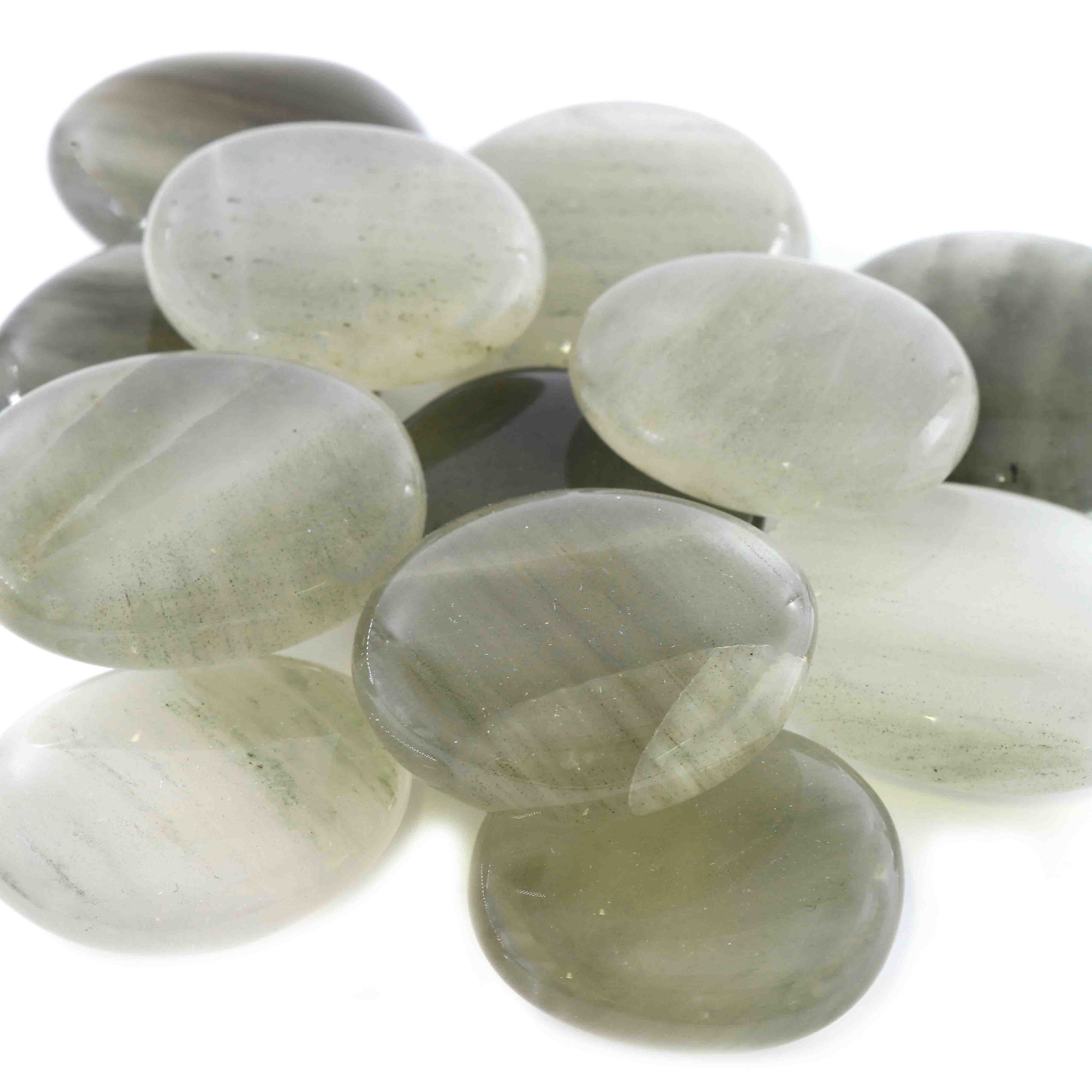 Bild von Aragonit grau/grün Handschmeichler (VE: 250g)