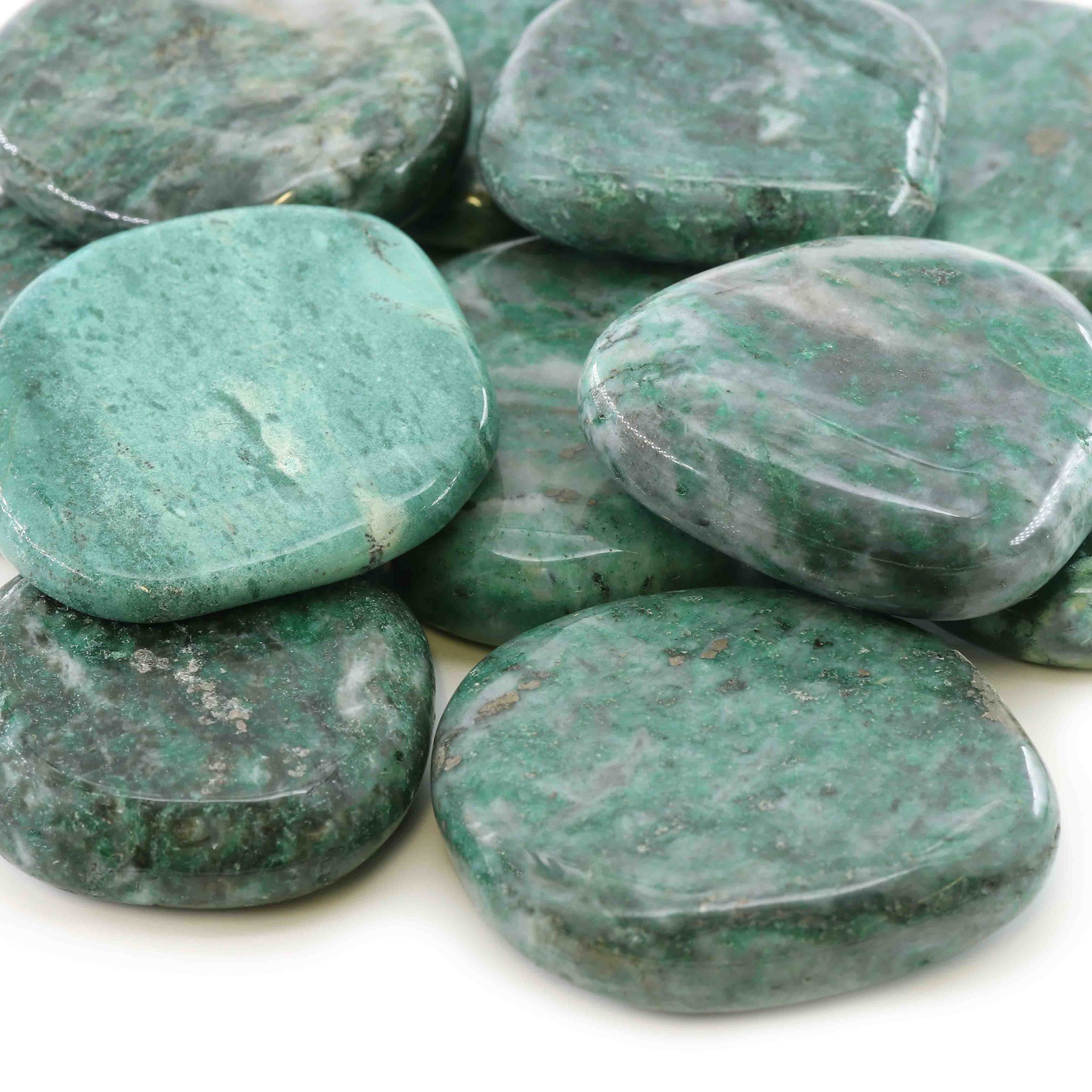 Bild von Afrika Jade (Prasem) Handschmeichler (VE: 250g)