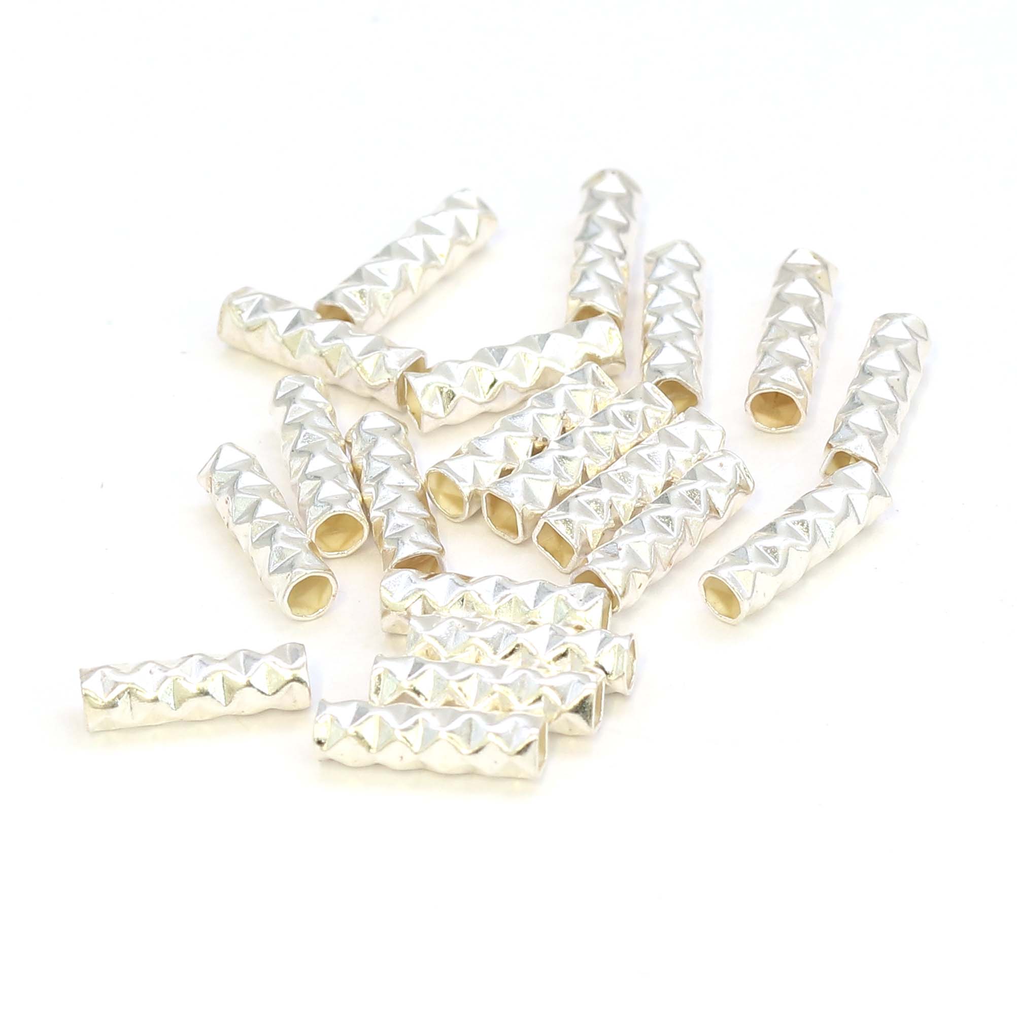 Bild von Tube gehämmert 10x3mm, Silber 925 