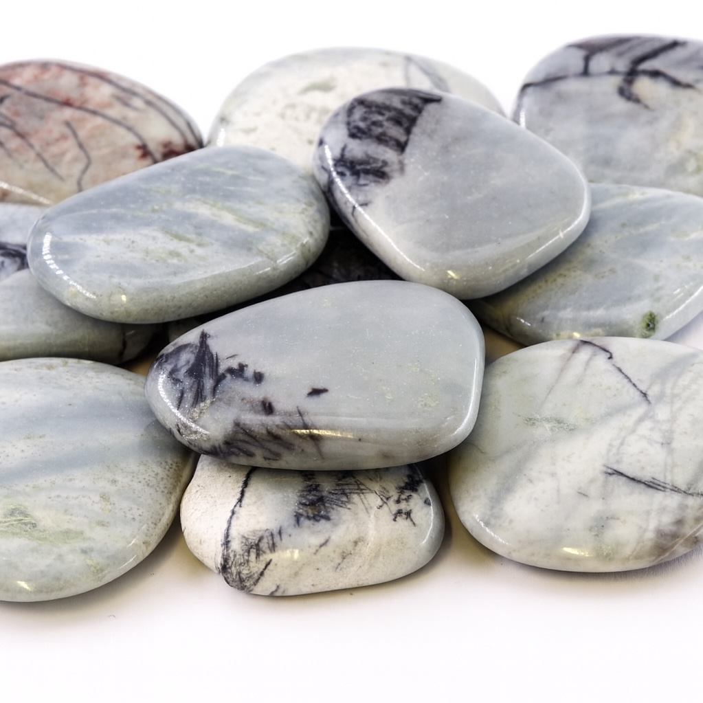 Immagine di Pietra piatta levigata di Diaspro Picasso (PU: 250g)