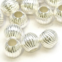Zeige Details für Kugeln geriffelt, Silber 925 Bild von Kugeln geriffelt, Silber 925