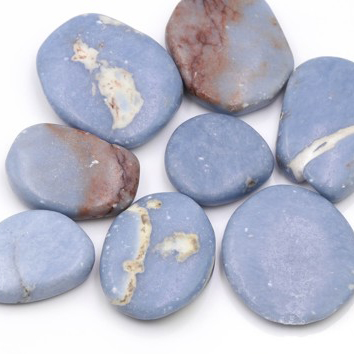 Immagine di Pietra piatta levigata Angelite di qualità B (PU: 500g)