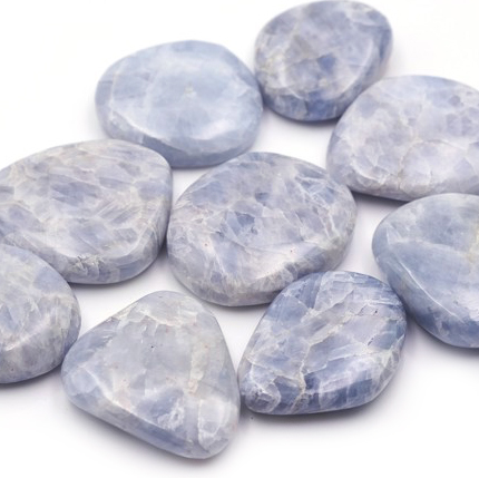 Bild von Blauer Calcit Handschmeichler (VE: 250g)