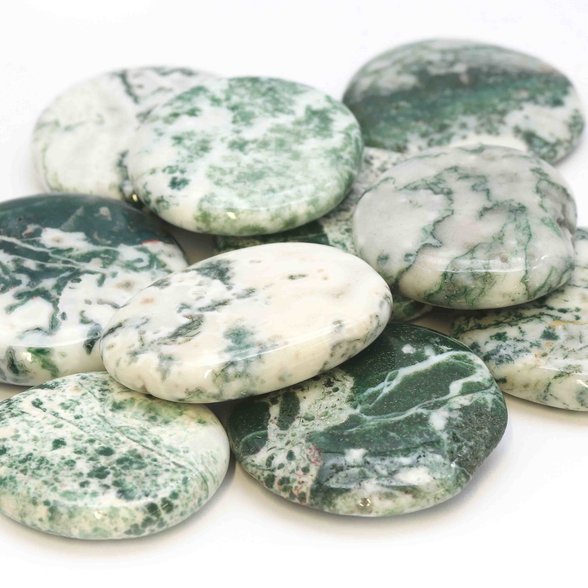 Immagine di Pietra piatta levigata di Agata arborea (PU: 250g)