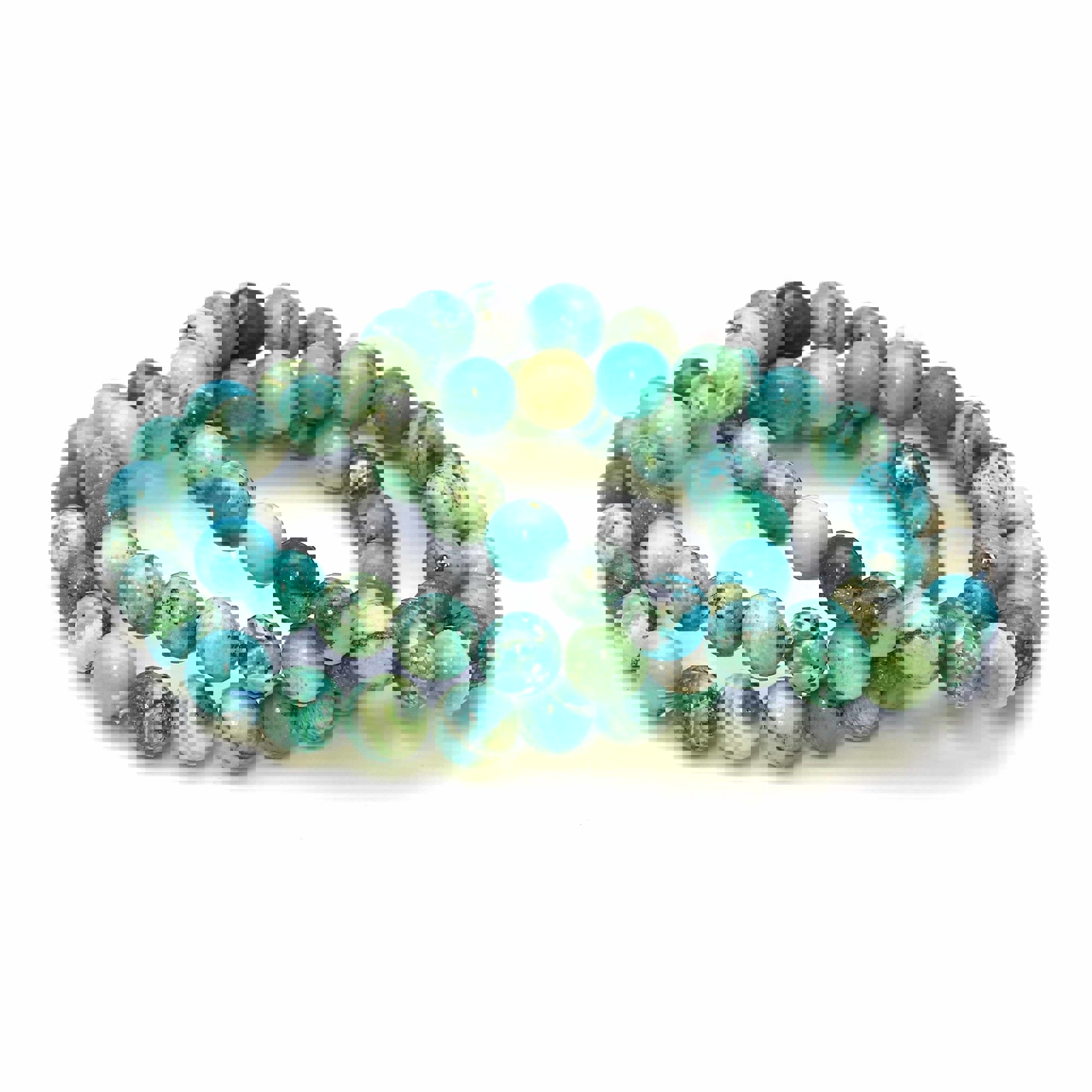 Immagine di Bracciale di perline tonde di Crisocolla 4 mm