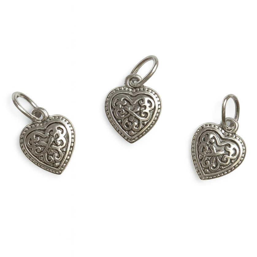 Bild von Celtic Herz 8.5mm mit Ring Charm, Silber 925 (VE: 3 Stk.)