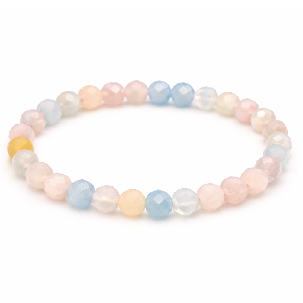 Bild von Beryll fac. Kugeln  6mm Armband Extra