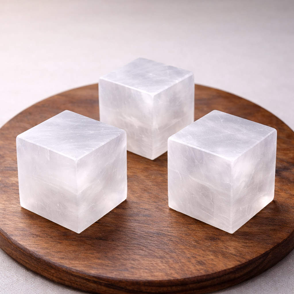 Bild von Selenit Würfel 5cm