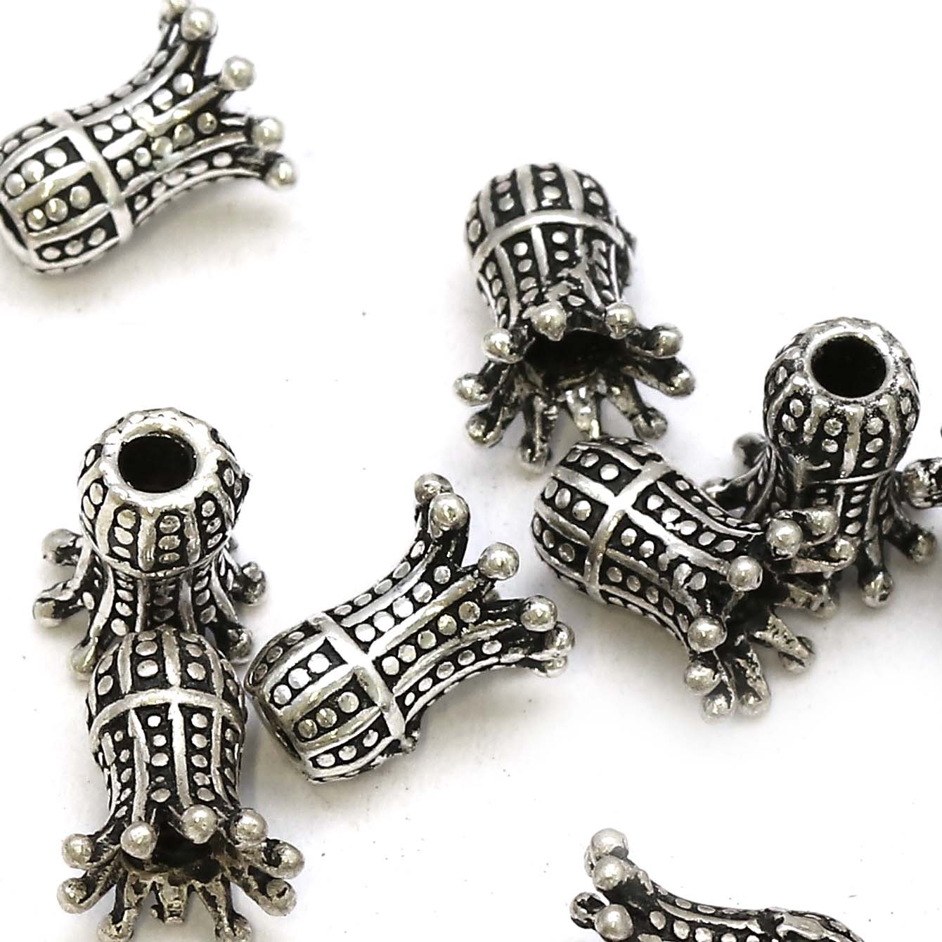 Bild von Perlkappe 8.2x7mm, Silber 925 geschwärzt