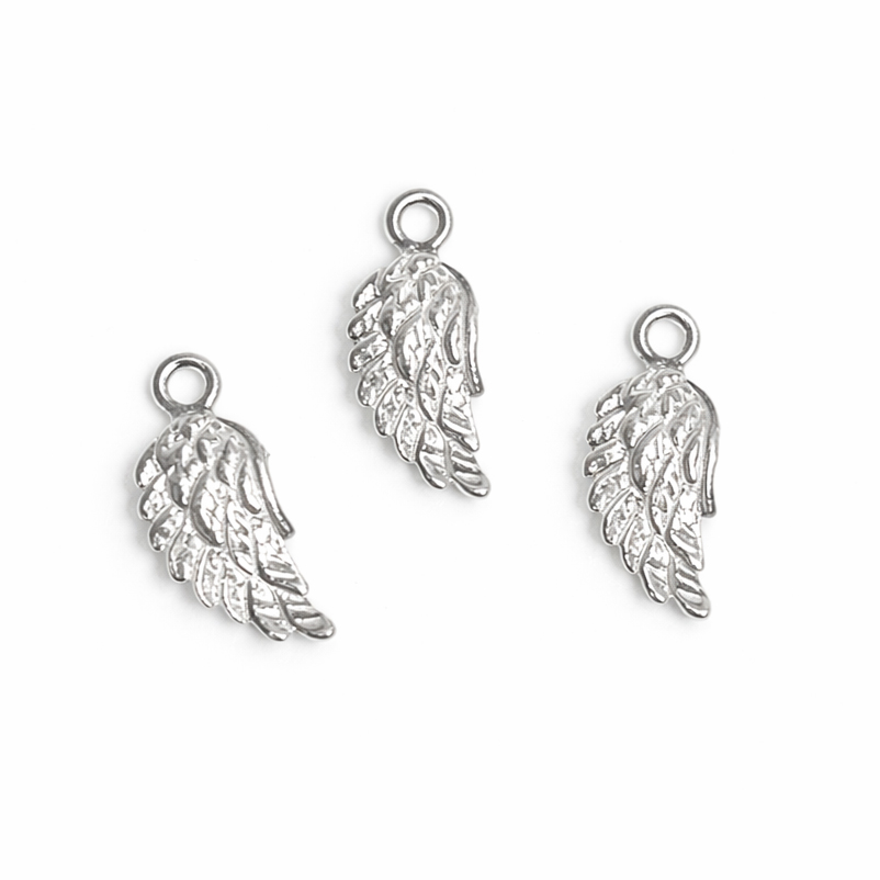 Bild von Engelsflügel 14.5x6mm Anhänger, Silber 925 (VE: 3 Stk.)
