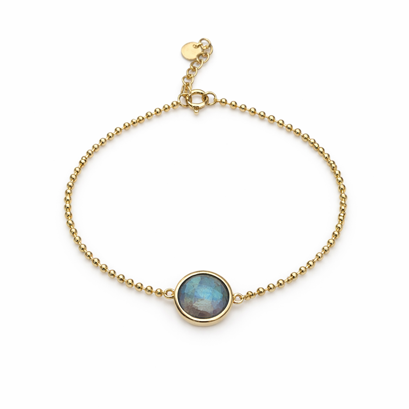 Bild von "Paris at night". Labradorit Armband, Messing-Vergoldet 18K