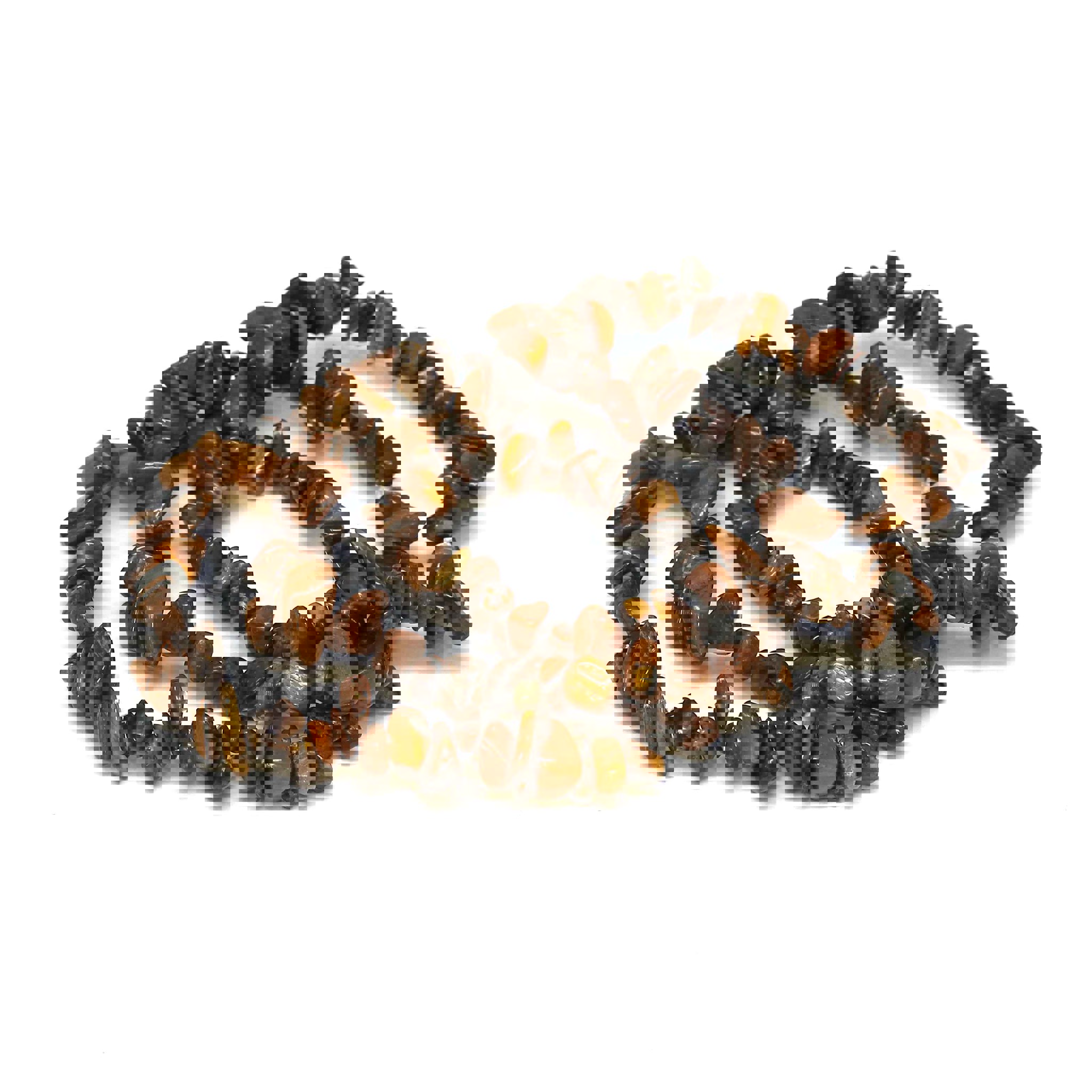 Bild von Tigerauge Splitter  7-11mm Armband (VE: 20er Set)