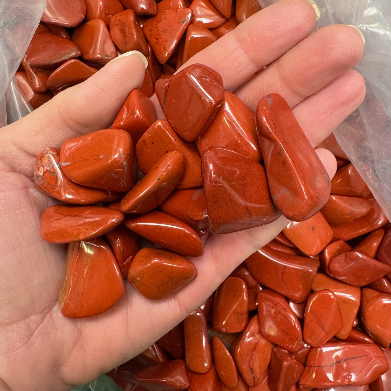 Image de Roter Jaspis Trommelsteine (VE: 500g)
