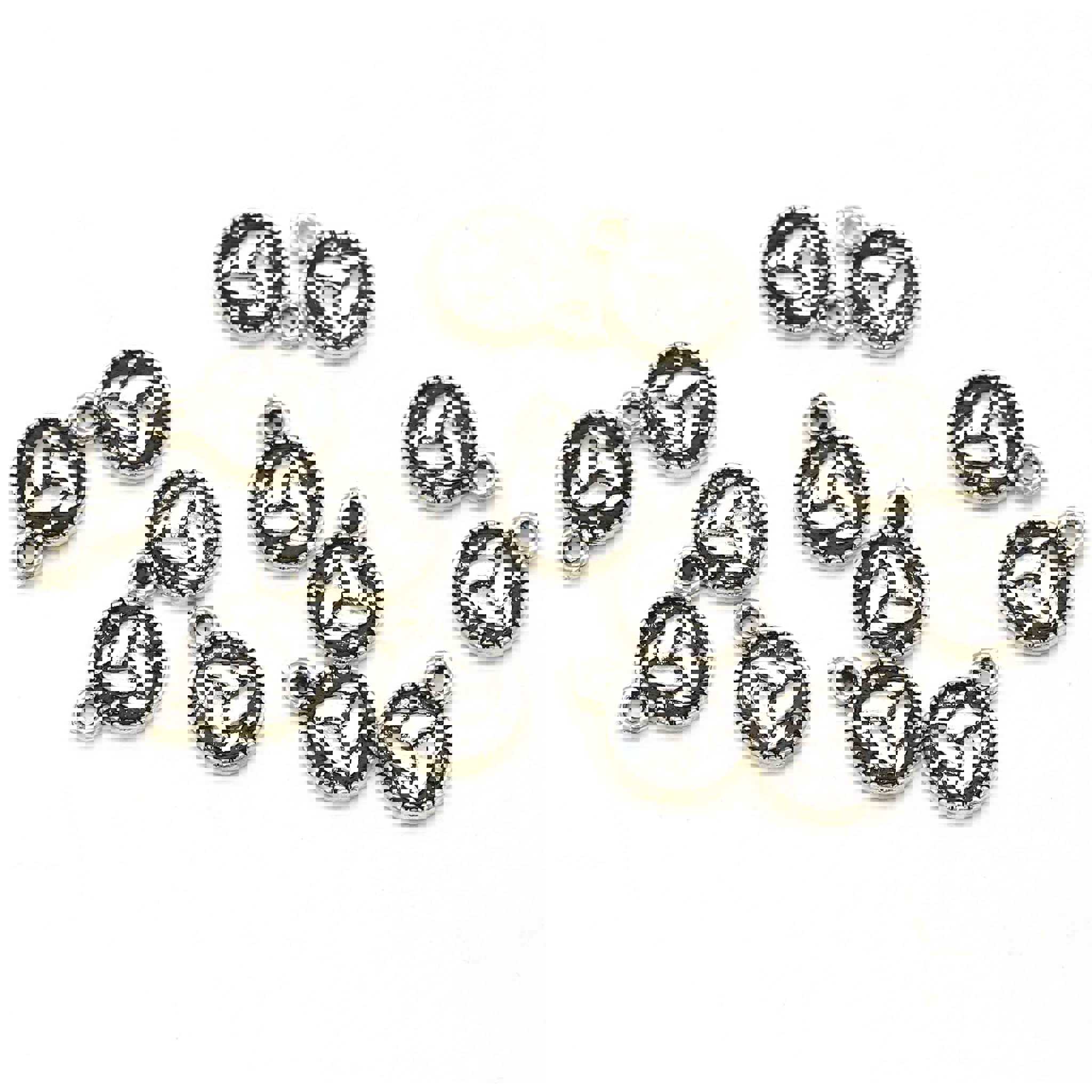 Image de Pendentif triskele 6.7mm, argent 925 noirci (set de 10)