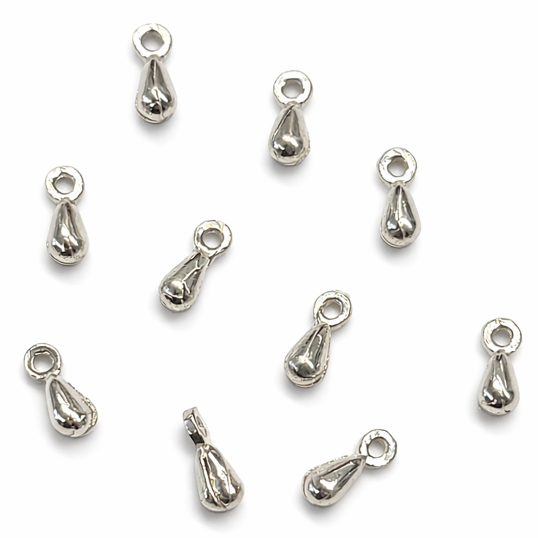 Bild von Tropfen 9mm Anhänger, Silber 925 (10er Set)