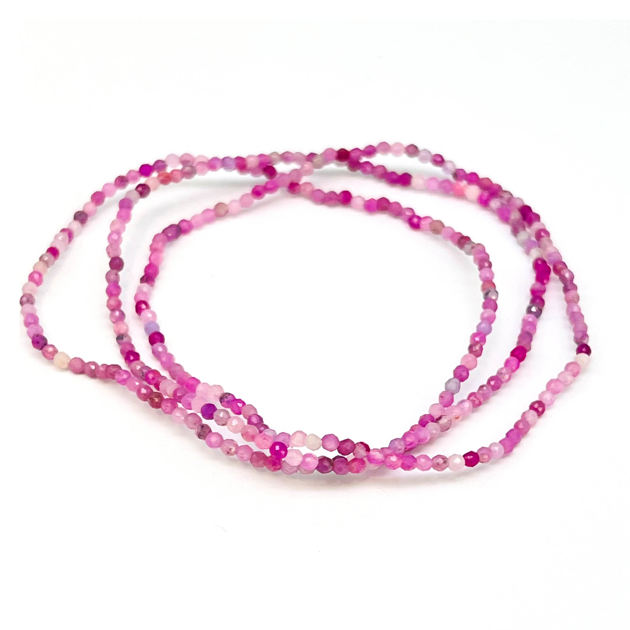 Bild von Rubin fac. Kugeln  2mm Armband