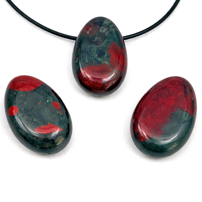 Bild von Seftonit Nugget-Tropfen 20x30mm mit 3mm Loch Anhänger 