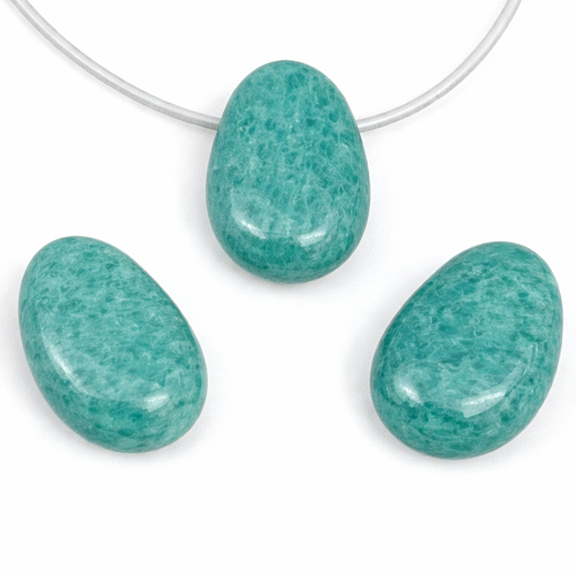 Pendentif en baroque d'amazonite 20x30mm avec trou de 3mm