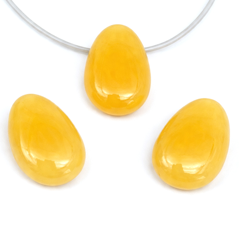 Calcite jaune goutte de baroque 20x30mm avec 3mm de trou pendentif 