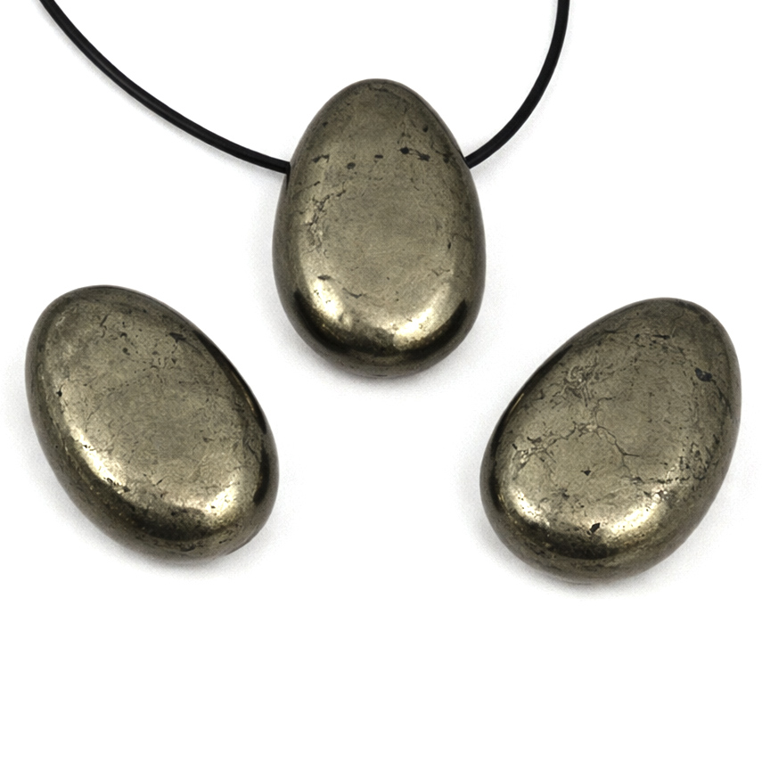 Pyrit Nugget-Tropfen 20x30mm mit 3mm Loch Anhänger