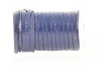 Immagine di Lederband flach 4mm blau, 10m Rolle