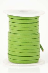 Bild von Lederband flach 4mm grün, 10m Rolle