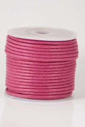 Bild von Band Baumwolle rund 3mm pink, 25m Rolle
