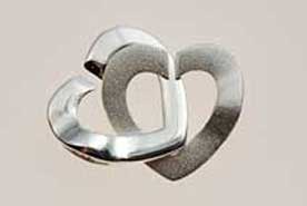 Bild von Verschluss "Herz" 15mm Silber 925 glanz & matt