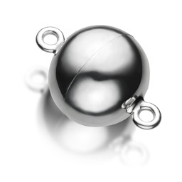 Bild von Magnetverschluss Kugel Silber rhodiniert