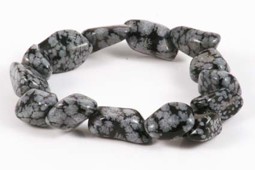 Bild von Schneeflocken Obsidian Nuggets Crazy Armband ca. 9-12mm