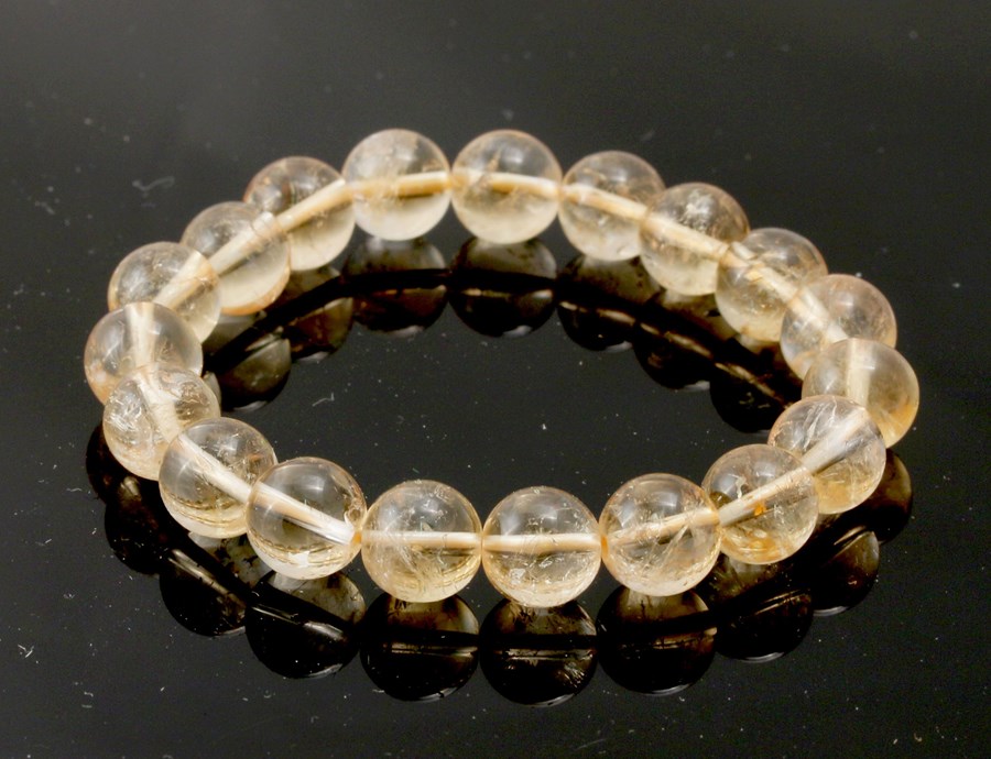 Bild von Citrin Kugeln  9-10mm Armband