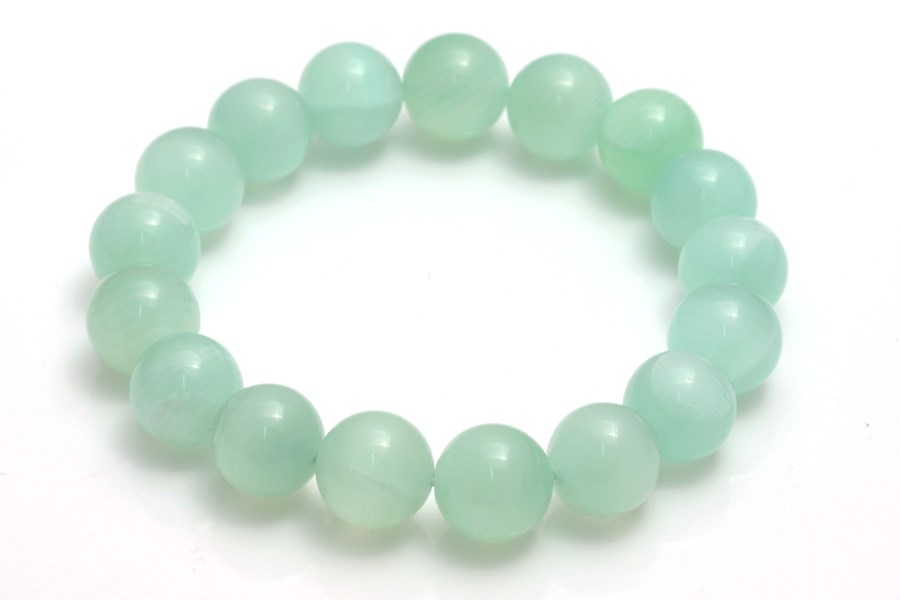 Bild von Grüner Calcit Kugeln 11-12mm Armband (Pakistan)